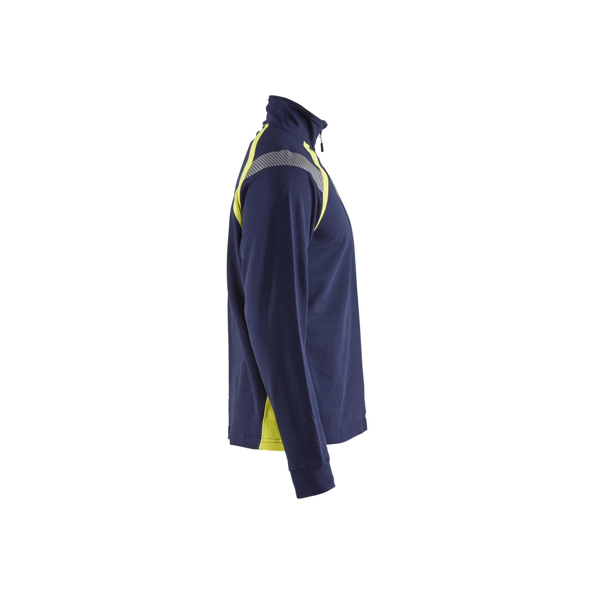 BLAKLADER 34321158 Hi Vis Reflective Half-zip Work Sweatshirt MEN - 100% Cotton